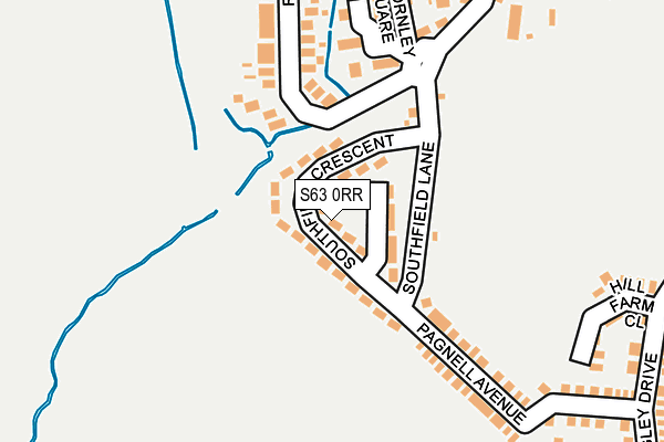 S63 0RR map - OS OpenMap – Local (Ordnance Survey)