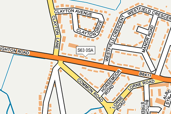 S63 0SA map - OS OpenMap – Local (Ordnance Survey)