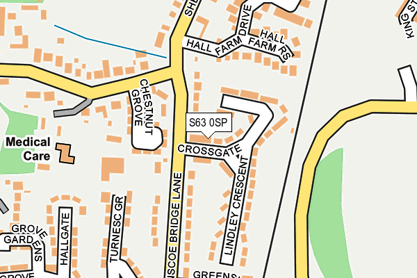S63 0SP map - OS OpenMap – Local (Ordnance Survey)