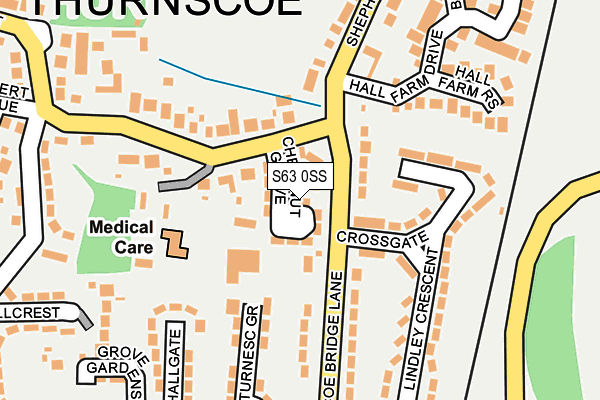 S63 0SS map - OS OpenMap – Local (Ordnance Survey)