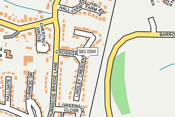 S63 0SW map - OS OpenMap – Local (Ordnance Survey)
