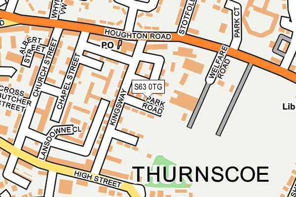 S63 0TG map - OS OpenMap – Local (Ordnance Survey)