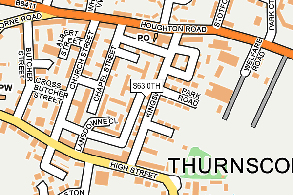 S63 0TH map - OS OpenMap – Local (Ordnance Survey)