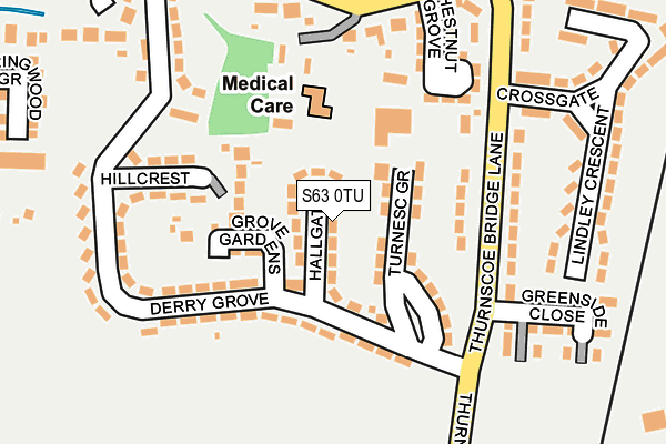 S63 0TU map - OS OpenMap – Local (Ordnance Survey)