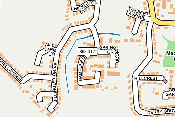 S63 0TZ map - OS OpenMap – Local (Ordnance Survey)