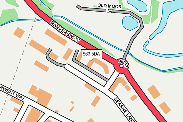 S63 5DA map - OS OpenMap – Local (Ordnance Survey)