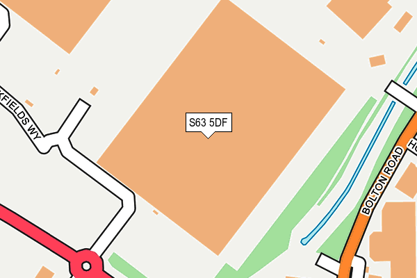 S63 5DF map - OS OpenMap – Local (Ordnance Survey)