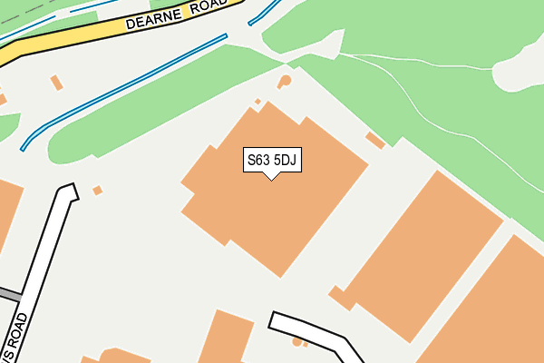 S63 5DJ map - OS OpenMap – Local (Ordnance Survey)