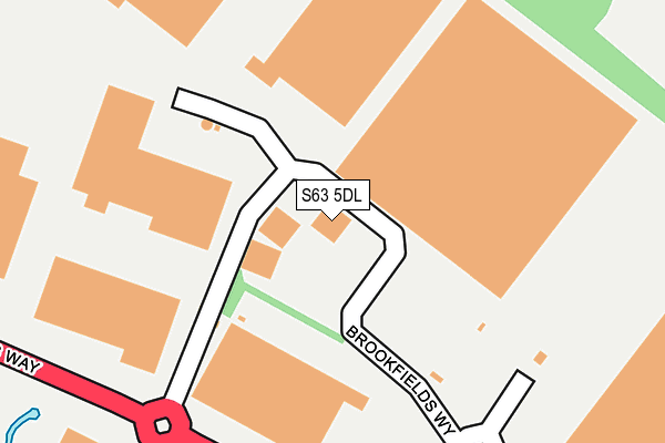 S63 5DL map - OS OpenMap – Local (Ordnance Survey)