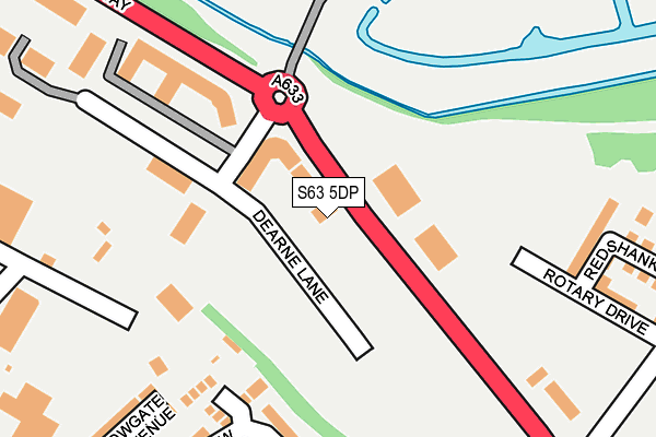 S63 5DP map - OS OpenMap – Local (Ordnance Survey)