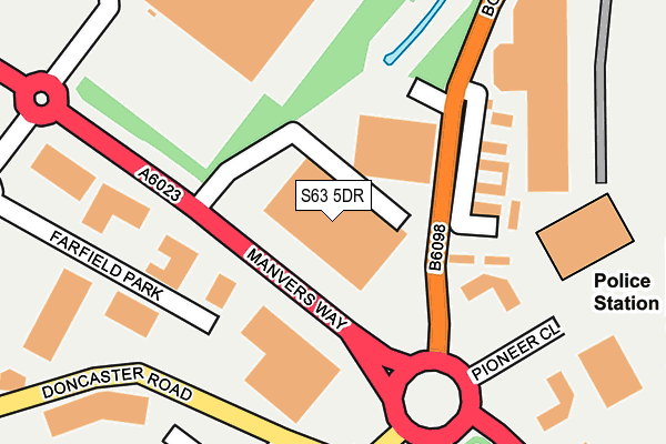 S63 5DR map - OS OpenMap – Local (Ordnance Survey)