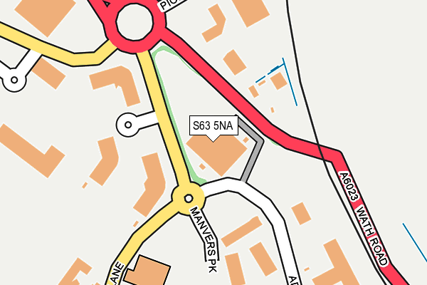 S63 5NA map - OS OpenMap – Local (Ordnance Survey)
