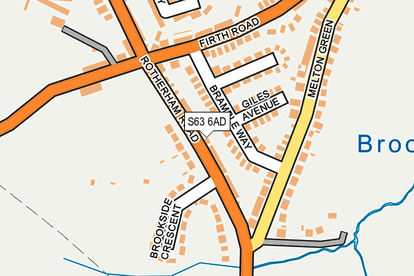 S63 6AD map - OS OpenMap – Local (Ordnance Survey)