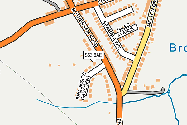 S63 6AE map - OS OpenMap – Local (Ordnance Survey)
