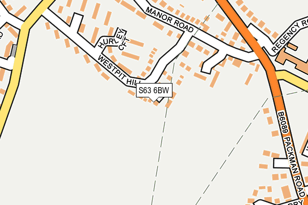 S63 6BW map - OS OpenMap – Local (Ordnance Survey)