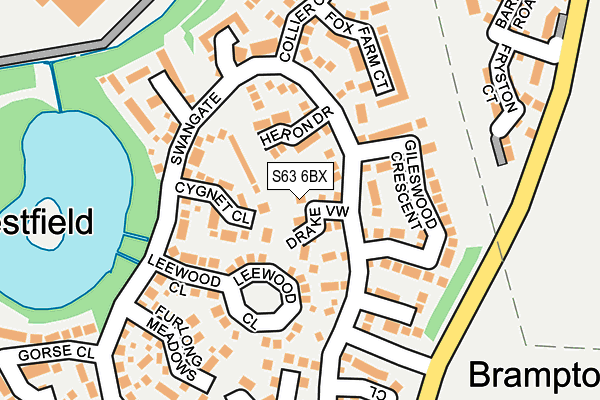 S63 6BX map - OS OpenMap – Local (Ordnance Survey)