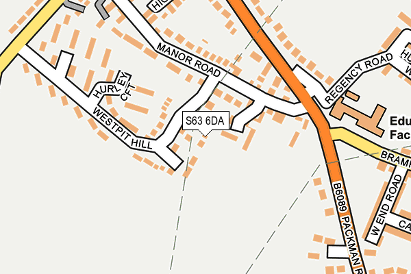 S63 6DA map - OS OpenMap – Local (Ordnance Survey)