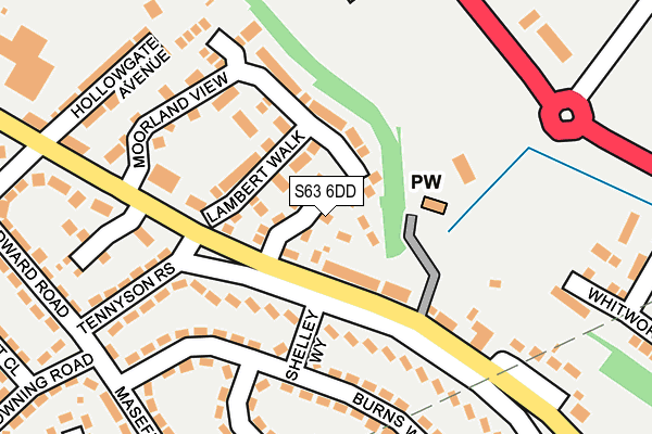 S63 6DD map - OS OpenMap – Local (Ordnance Survey)