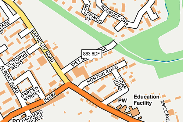 S63 6DF map - OS OpenMap – Local (Ordnance Survey)