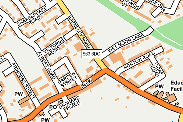 S63 6DG map - OS OpenMap – Local (Ordnance Survey)