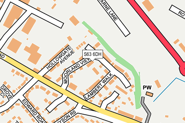 S63 6DH map - OS OpenMap – Local (Ordnance Survey)