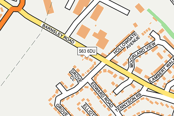 S63 6DU map - OS OpenMap – Local (Ordnance Survey)