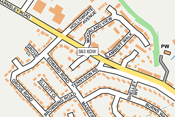 S63 6DW map - OS OpenMap – Local (Ordnance Survey)