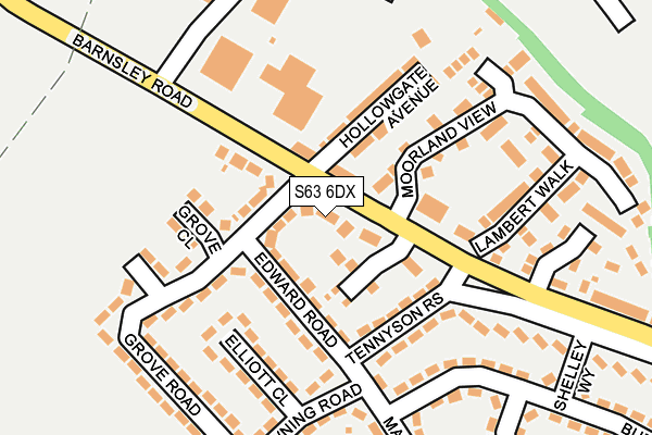 S63 6DX map - OS OpenMap – Local (Ordnance Survey)