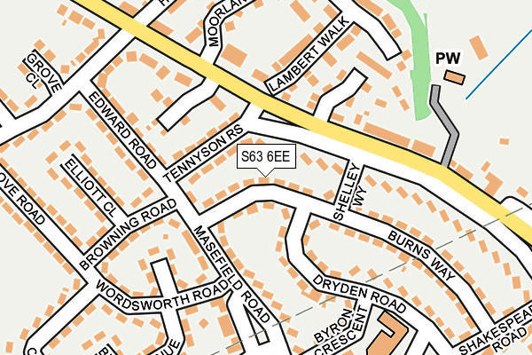 S63 6EE map - OS OpenMap – Local (Ordnance Survey)