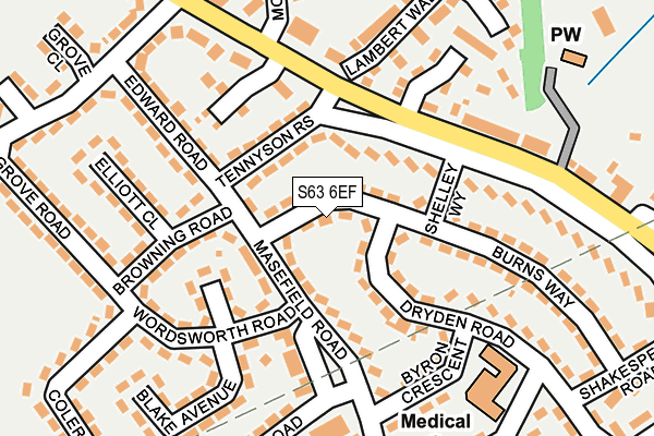 S63 6EF map - OS OpenMap – Local (Ordnance Survey)