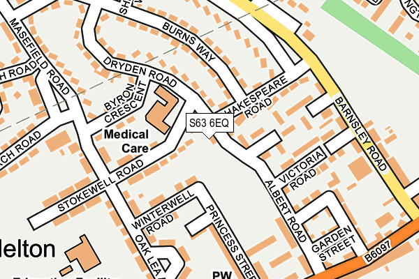 S63 6EQ map - OS OpenMap – Local (Ordnance Survey)