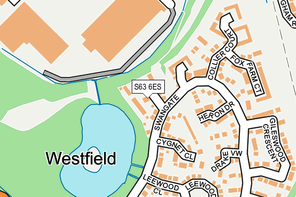 S63 6ES map - OS OpenMap – Local (Ordnance Survey)