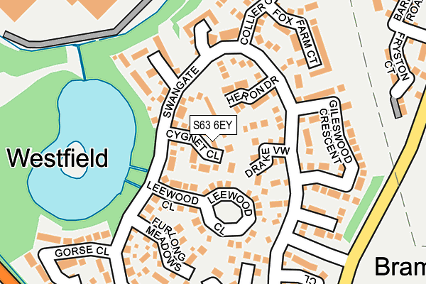 S63 6EY map - OS OpenMap – Local (Ordnance Survey)