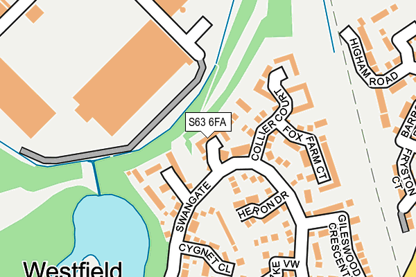 S63 6FA map - OS OpenMap – Local (Ordnance Survey)