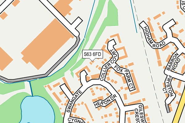 S63 6FD map - OS OpenMap – Local (Ordnance Survey)