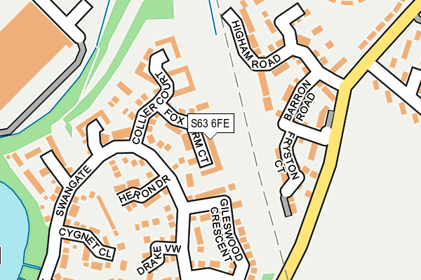 S63 6FE map - OS OpenMap – Local (Ordnance Survey)