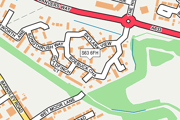 S63 6FH map - OS OpenMap – Local (Ordnance Survey)
