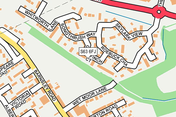 S63 6FJ map - OS OpenMap – Local (Ordnance Survey)