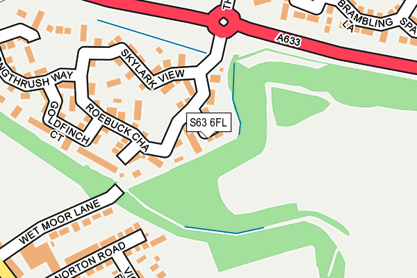 S63 6FL map - OS OpenMap – Local (Ordnance Survey)