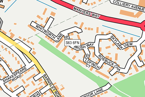 S63 6FN map - OS OpenMap – Local (Ordnance Survey)