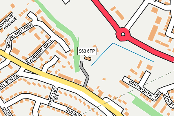 S63 6FP map - OS OpenMap – Local (Ordnance Survey)