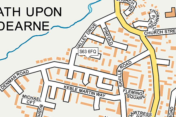 S63 6FQ map - OS OpenMap – Local (Ordnance Survey)