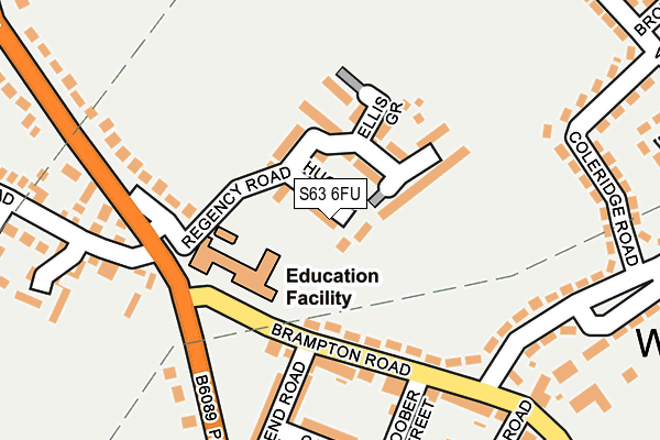 S63 6FU map - OS OpenMap – Local (Ordnance Survey)