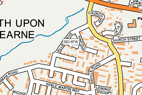 S63 6FW map - OS OpenMap – Local (Ordnance Survey)