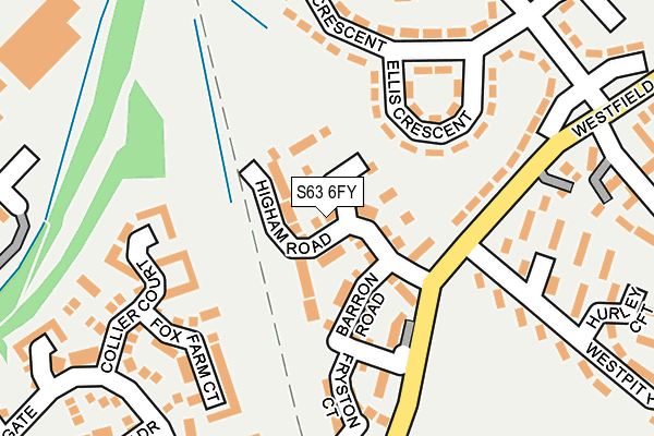 S63 6FY map - OS OpenMap – Local (Ordnance Survey)