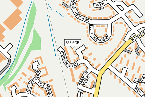 S63 6GB map - OS OpenMap – Local (Ordnance Survey)