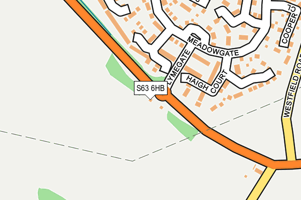 S63 6HB map - OS OpenMap – Local (Ordnance Survey)