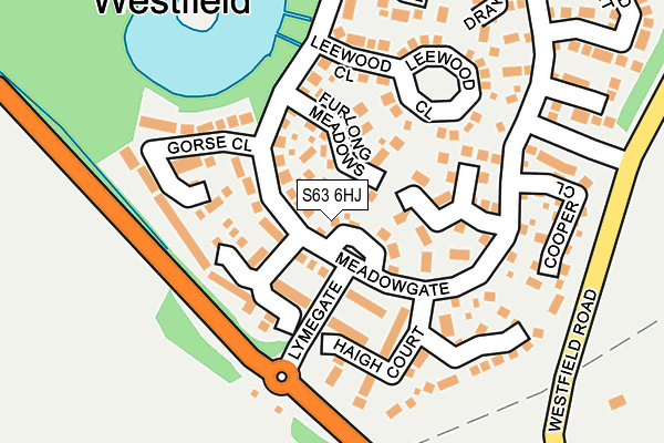 S63 6HJ map - OS OpenMap – Local (Ordnance Survey)
