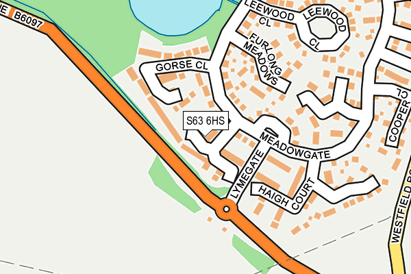 S63 6HS map - OS OpenMap – Local (Ordnance Survey)