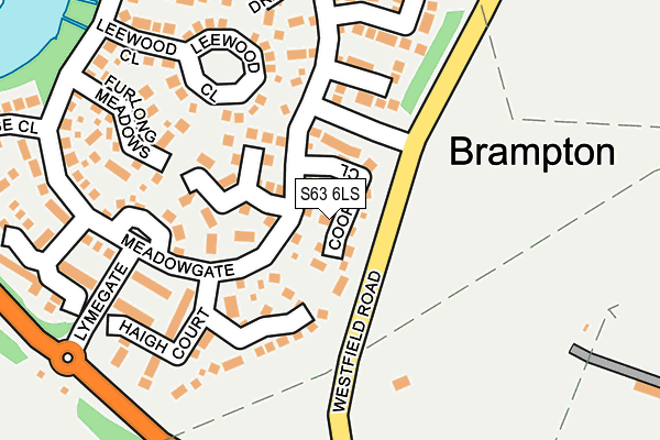 S63 6LS map - OS OpenMap – Local (Ordnance Survey)